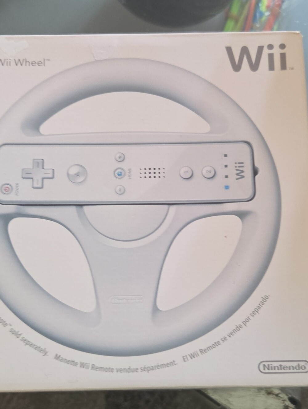 White Steering Wheel Gaming Accessory - Controller Attachment